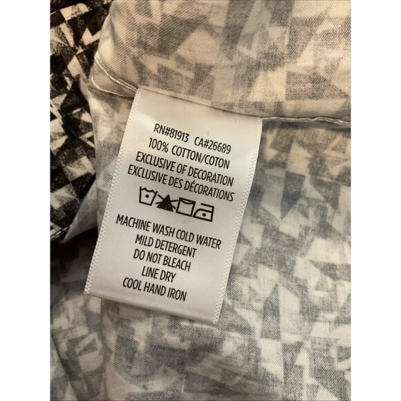 Robert Graham extra large classic fit black-and-white geometric print shirt - Picture 7 of 8